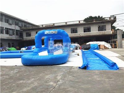 Blue Inflatable Double Slip And Slide For Sale BY-WS-130